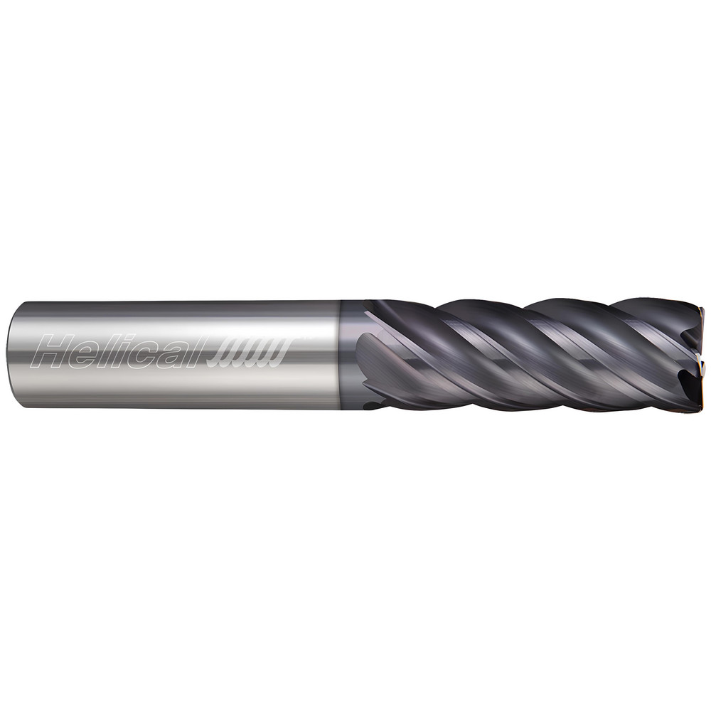 Corner Radius End Mill: 1" Dia, 2-5/8" LOC, 0.0300" Radius, 4 Flute, Solid Carbide