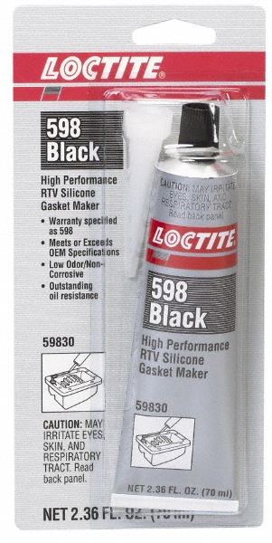 70ml High Performance RTV Silicone Gasket Maker - -75 to 625&deg;F, Black, Comes in Tube