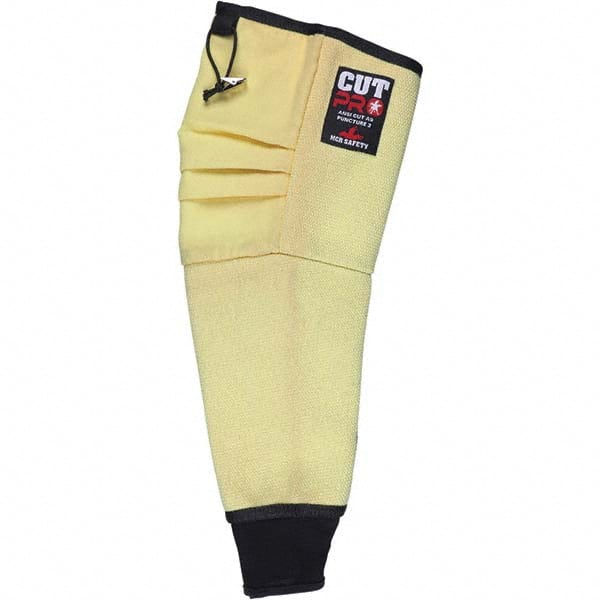 MCR SAFETY 93719MK Cut & Puncture Resistant Sleeves: Size Universal, Kevlar, Yellow, ANSI Cut A9 