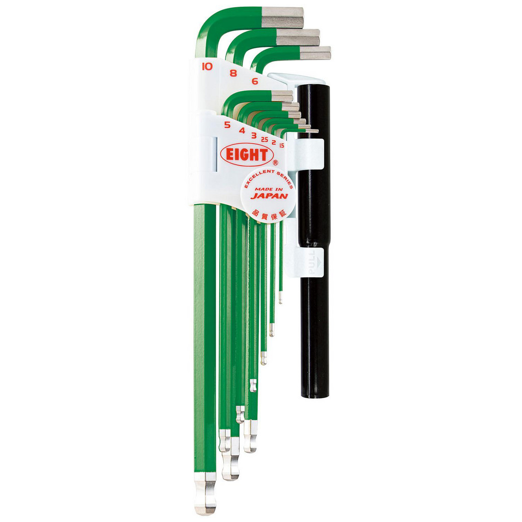 Eight Tool - Hex Key Sets: Ball End: Yes; Handle Type: L-Handle