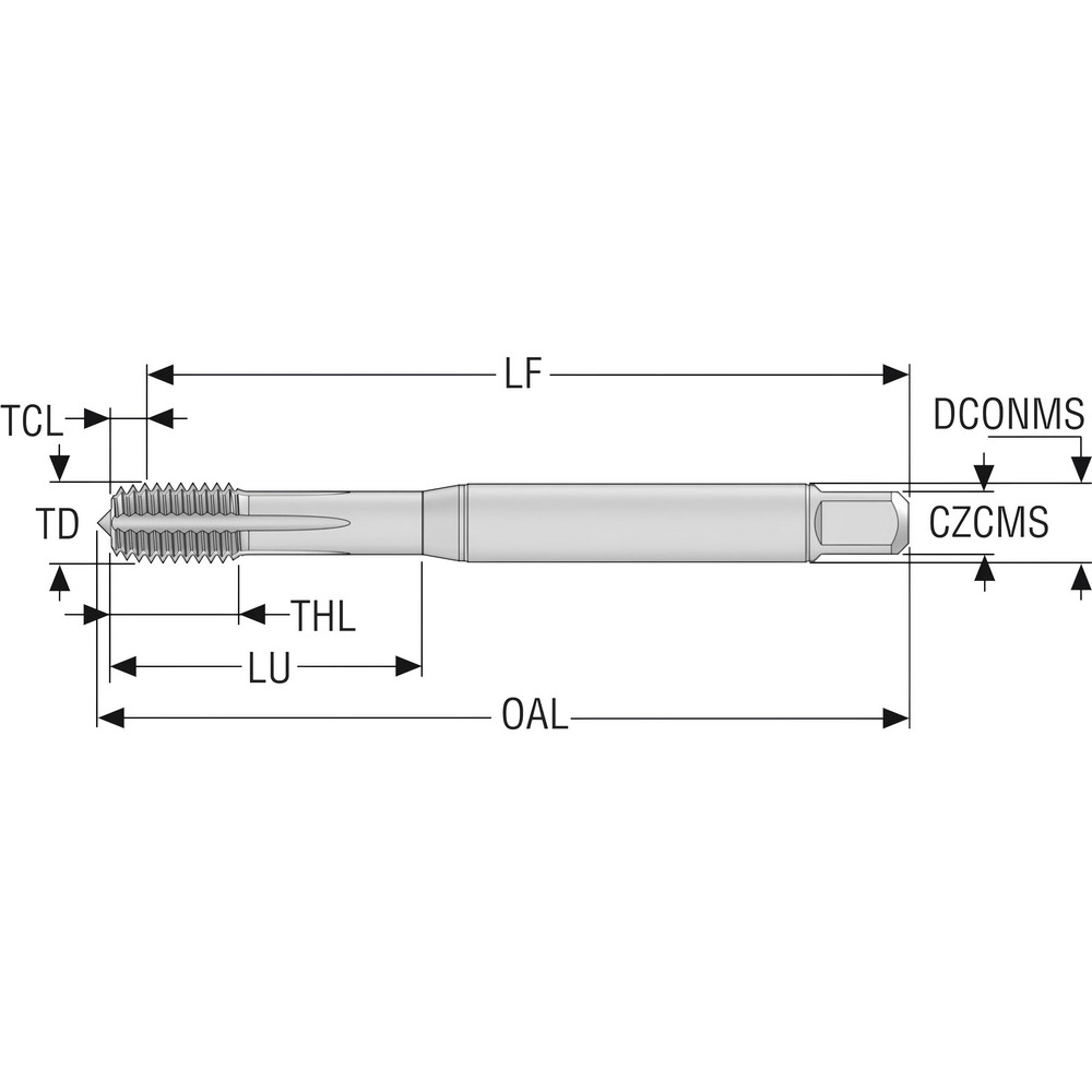 Seco Thread Forming Tap Metric Fine, 6HX Class of Fit, Modified