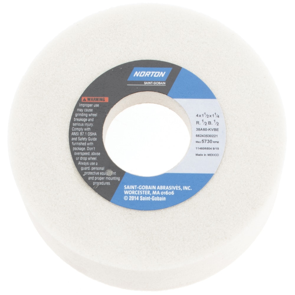 Norton 66243530221 Tool & Cutting Grinding Wheel: 4" Dia, 60 Grit, K Hardness, Type 6 Image