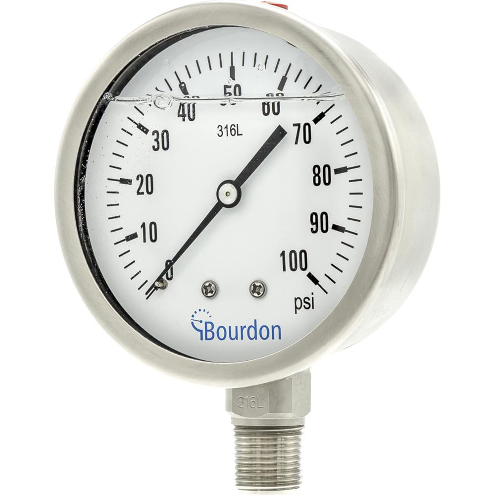 Bourdon - Pressure Gauges; Gauge Type: Commercial Pressure Gauges ...