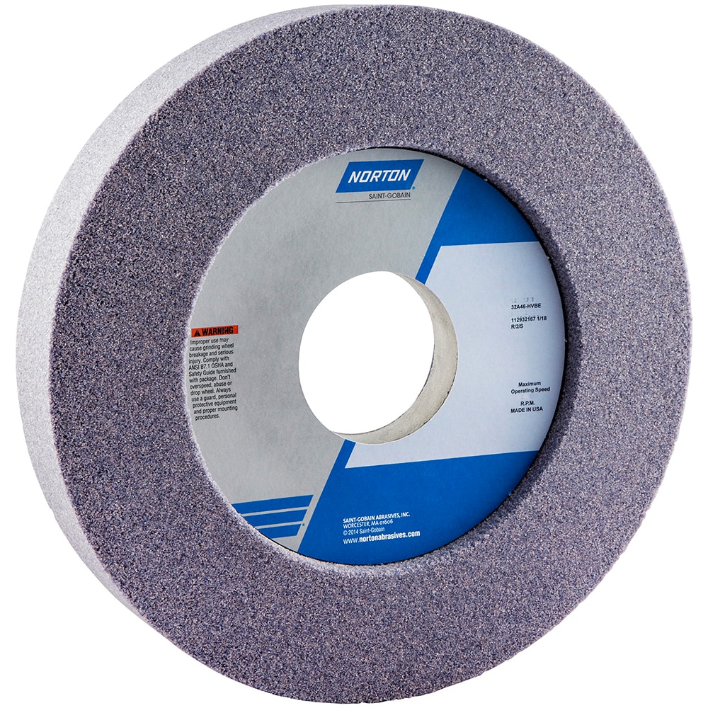 Norton 66253263597 Surface Grinding Wheel: 12" Dia, 2" Thick, 5" Hole, 60 Grit, I Hardness Image