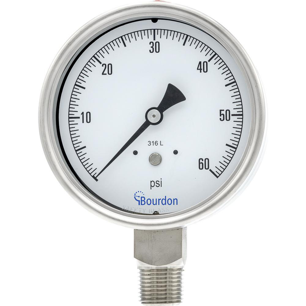 Bourdon Pressure Gauges; Gauge Type Commercial Pressure Gauges