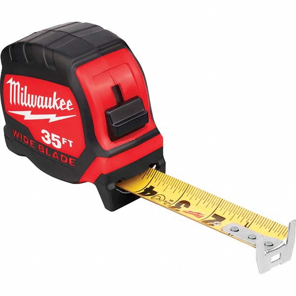 Milwaukee Tool Tape Measure 35' Long, 15/16" Width, Black & Yellow