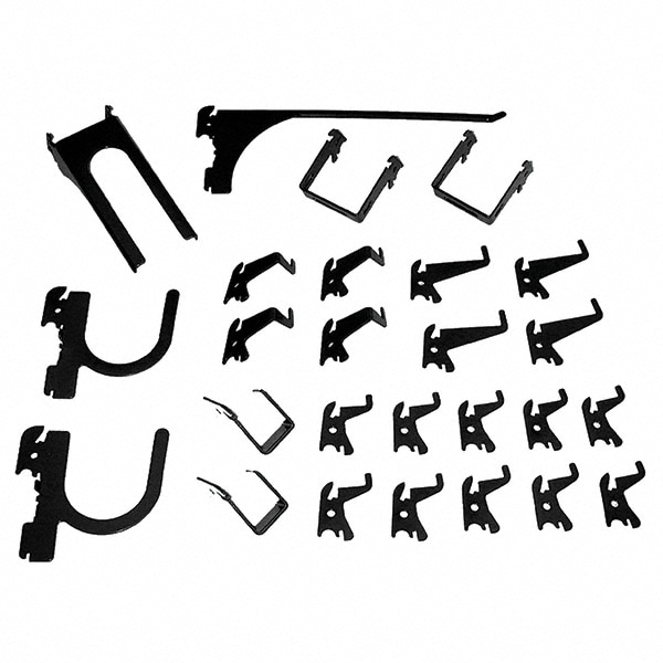Pegboard Hook Sets; For Use With: Any Wall Control Broad & Industrial Pegboard ; Set Type: Hooks ; Contents: (26) Assorted Slotted Pegboard Hooks & Brackets ; Number of Pieces: 26.0 ; PSC Code: 5340
