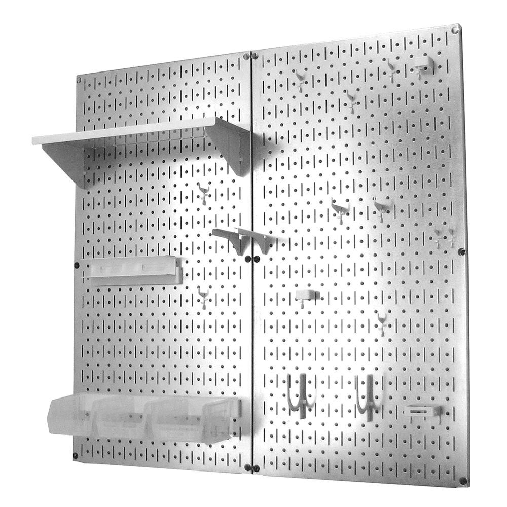 Wall Control Pegboard Kit 32 x 32", Galvanized Steel MSC Direct