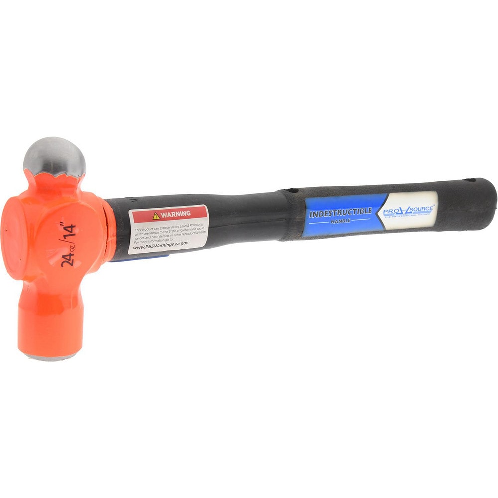 PRO-SOURCE PSBPID/24/14 Ball Pein & Cross Pein Hammers; Hammer Type: Ball Pein ; Handle Material: Steel ; Overall Length Range: 14.0000 to 20.9000 in ; Face Diameter (Decimal Inch): 1.3000 ; Head Material: Steel ; Overall Length (Inch): 14 Image