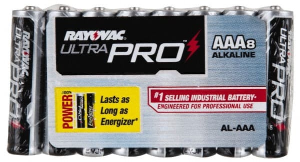 Rayovac ALAAA-8 Standard Battery: Size AAA, Alkaline 