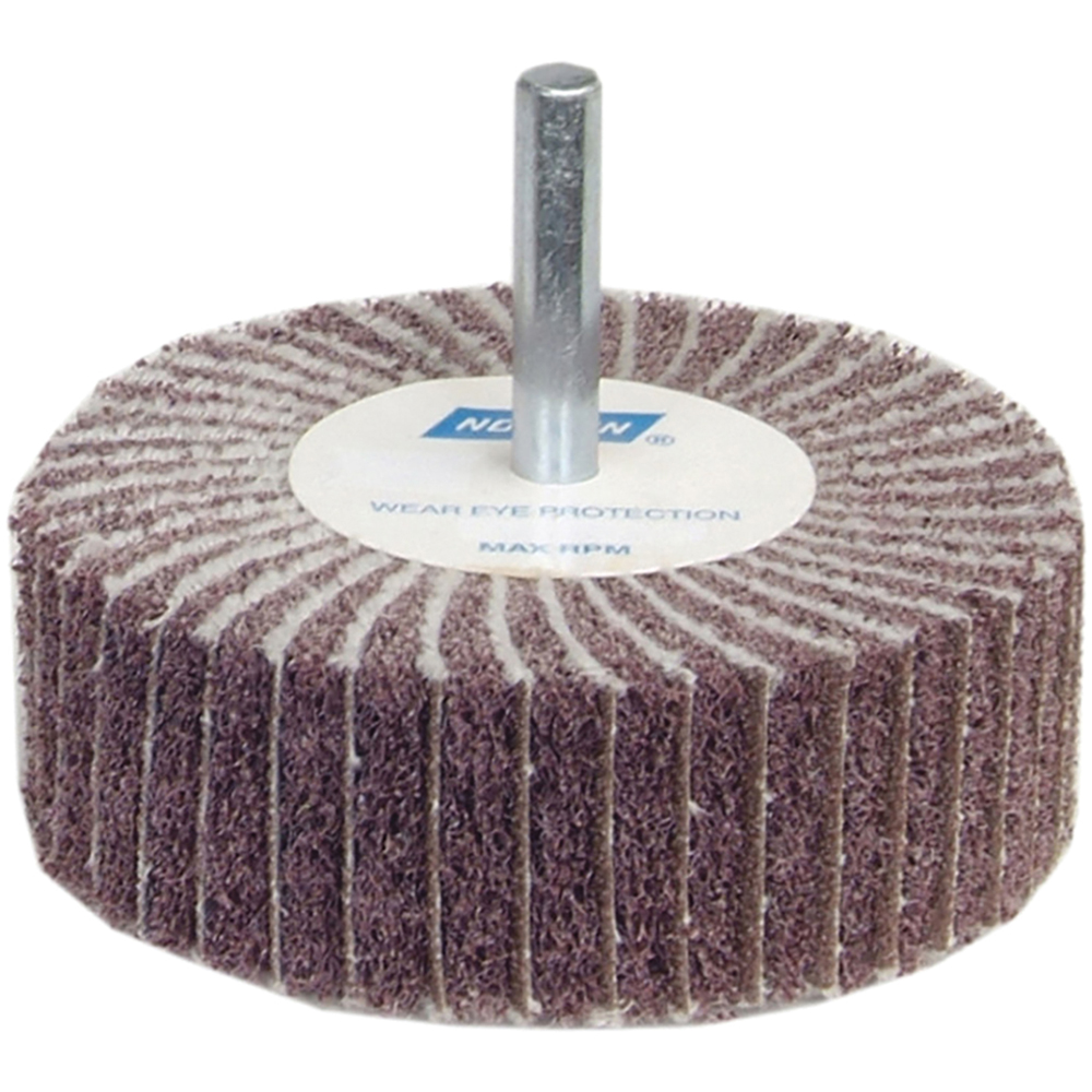 Norton 2" Diam x 1" Face Width, Fine Aluminum Oxide Nonwoven & Coated
