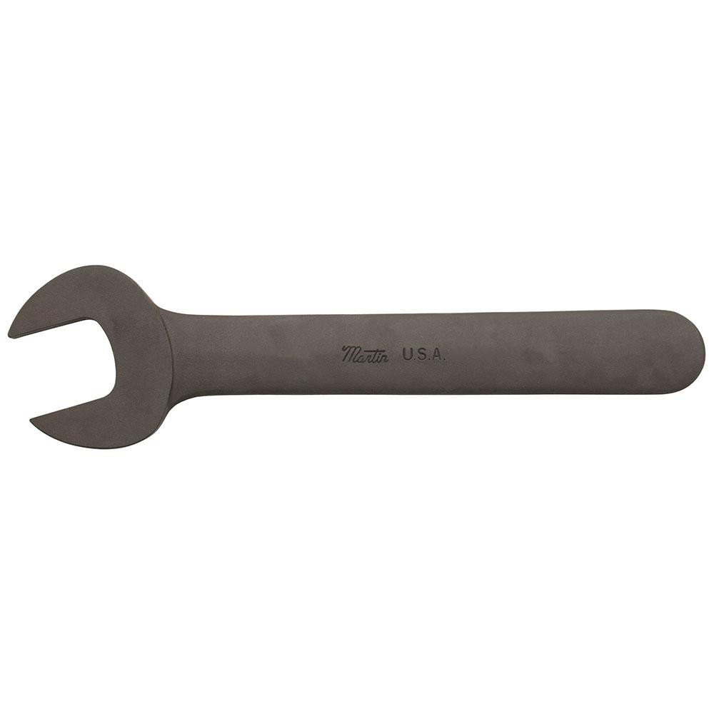 Open End Wrench: Single End Head, Single Ended - 15 &deg; Head Angle, Steel, Black Finish