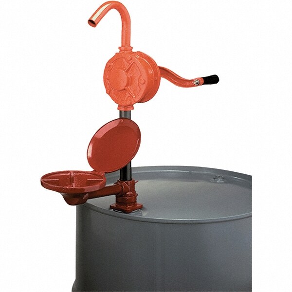 Hand-Operated Drum Pumps; Pump Type: Rotary ; Ounces per Stroke: 4.00 ; Strokes Per Gallon: 16.000 ; Outlet Size (Inch): 1-1/4 ; Material: Cast Iron ; For Use With: Fuel Oils