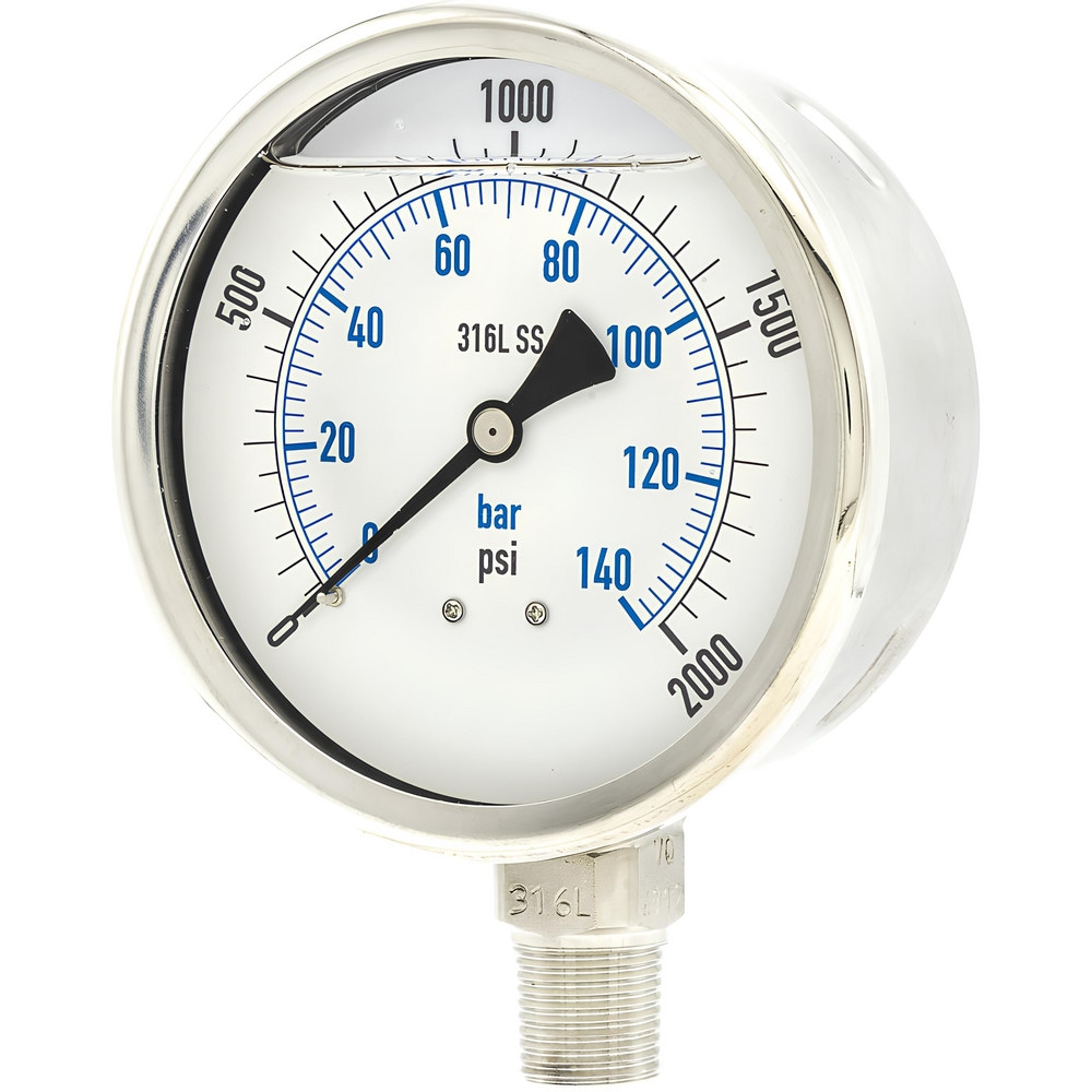 PIC Gauges Pressure Gauges; Gauge Type Industrial Pressure Gauges