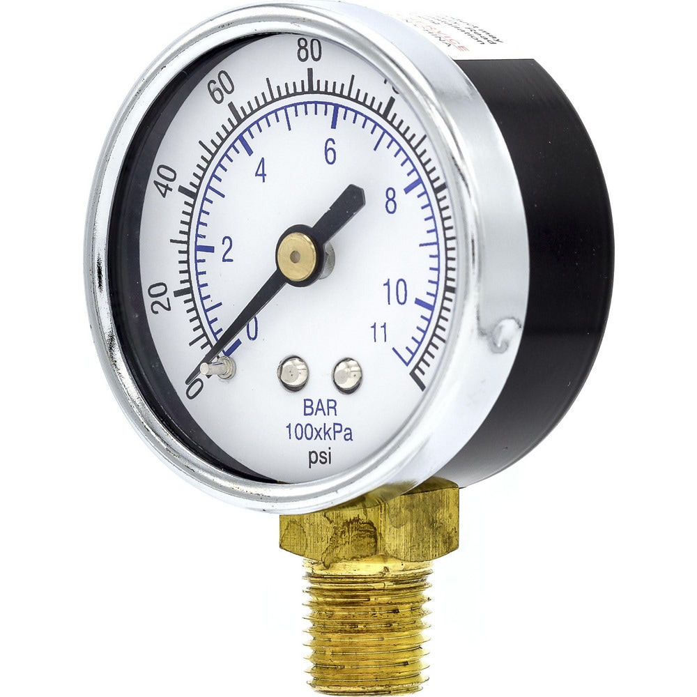 PIC Gauges Pressure Gauge 2 Dial Dia 0 To 160 Psi 1 4 MNPT pic-gauges-pressure-gauge-2-dial-dia-0-to-160-psi-1-4-mnpt