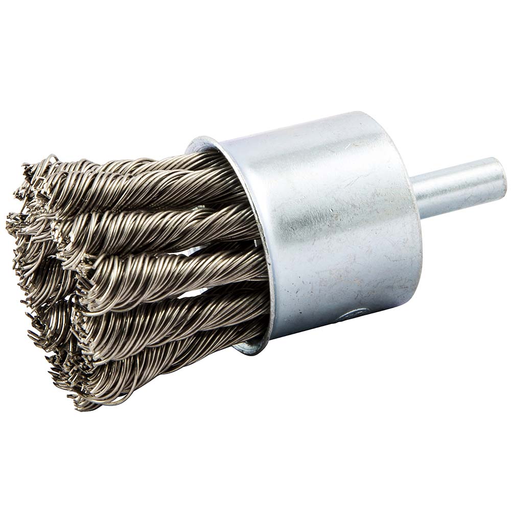 Norton End Brushes 1" Dia, Stainless Steel, Knotted Wire MSC