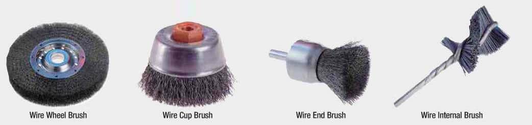Deburring Abrasive Steel Wire Brush Head Polishing Red Nylon Wheel Cup Shank 
