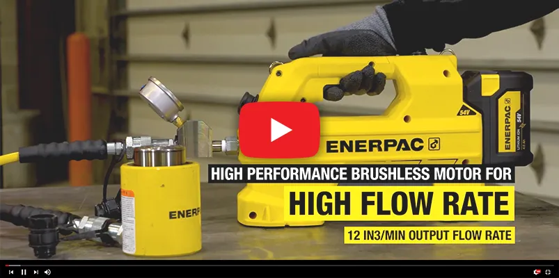 Enerpac SC-Series Cordless Hydraulic Pump video image