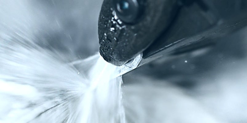 coolant delivery image of Seco Jetstream Tool in use