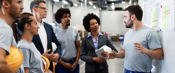 team of people in training