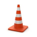 image of orange safety cone