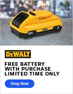 Free Battery with Purchase Limited Time Only