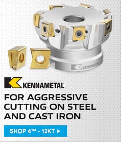Kennametal Mill -4 to -12 Cutting on Steels and Cast Iron