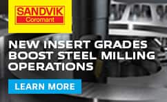 Sandvik Coromant GC4330 and GC4340 Steel Milling Grades