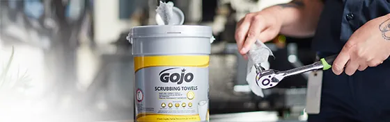 Stay Clean With GOJO<sup>®</sup> Scrubbing Towels